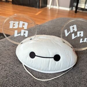 Authentic Disney White Baymax Kids Hat with Black Accents